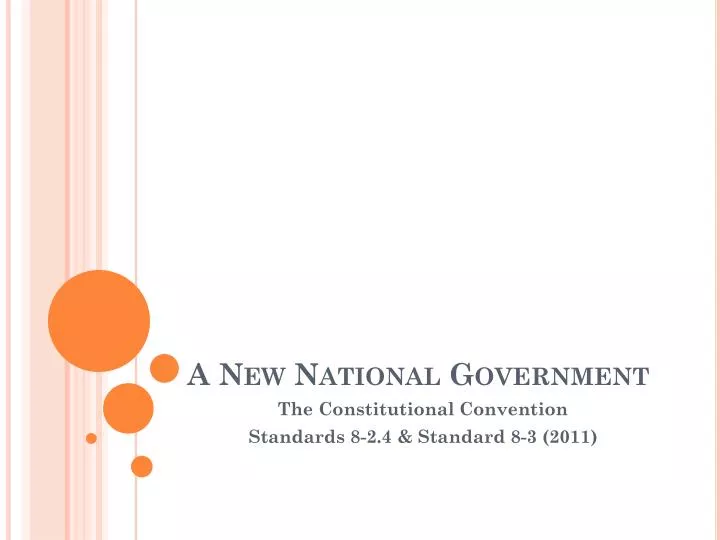 a new national government