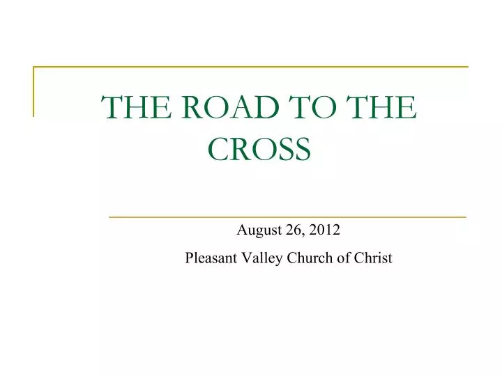 the road to the cross