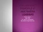 The Modality Principle in Multimedia Learning - slide 1