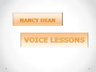 VOICE LESSONS