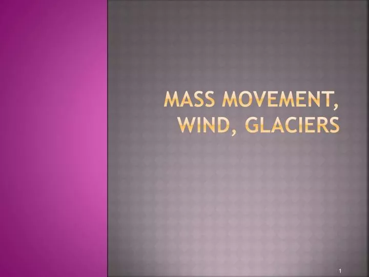 mass movement wind glaciers
