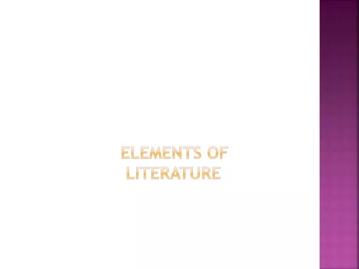 elements of literature