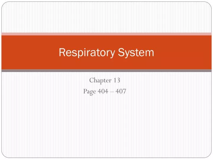 respiratory system