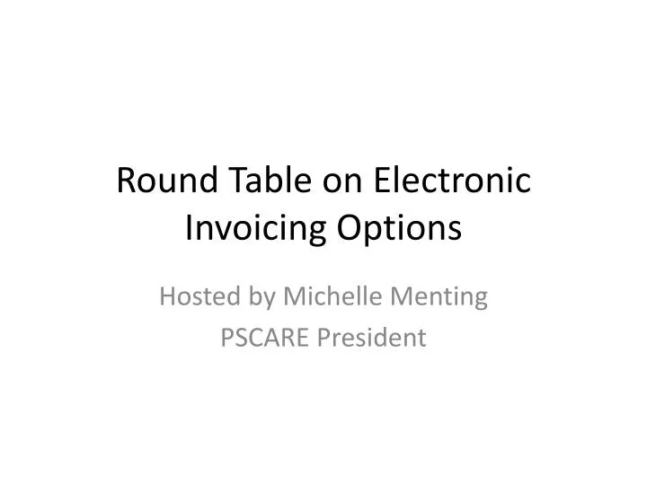 round table on electronic invoicing options