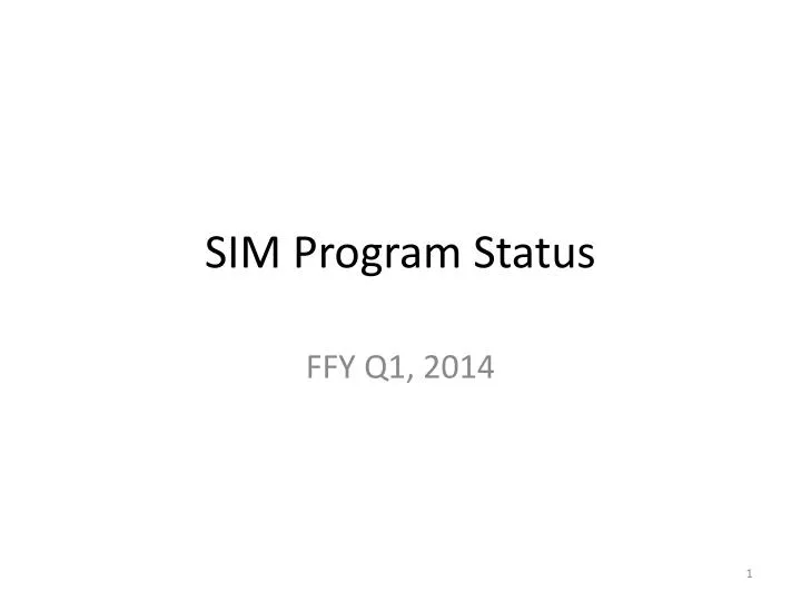sim program status