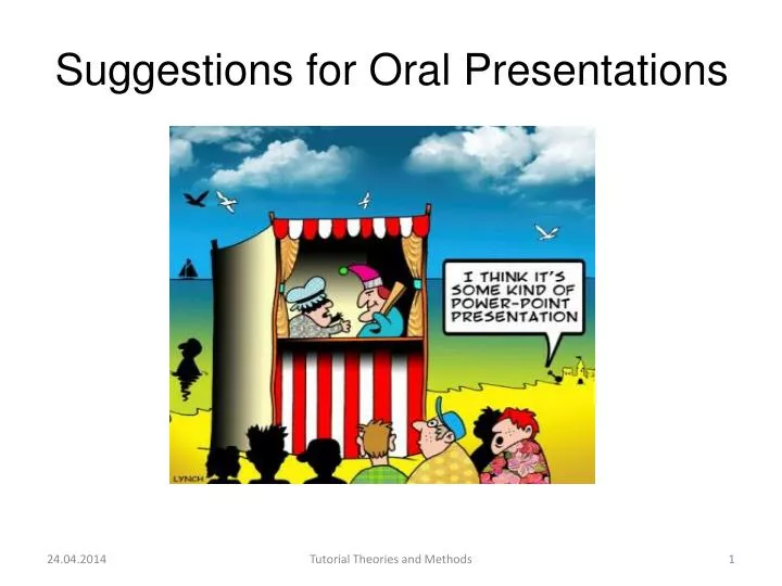 suggestions for oral presentations