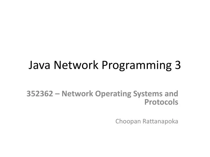 java network programming 3