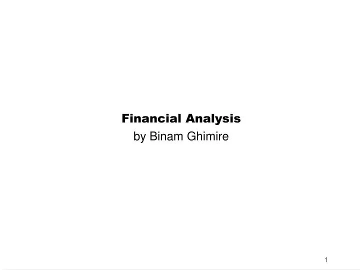financial analysis by binam ghimire