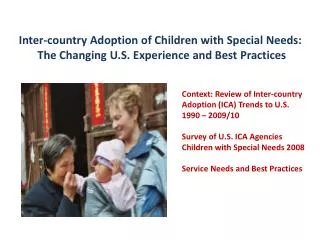 Inter-country Adoption of Children with Special Needs: