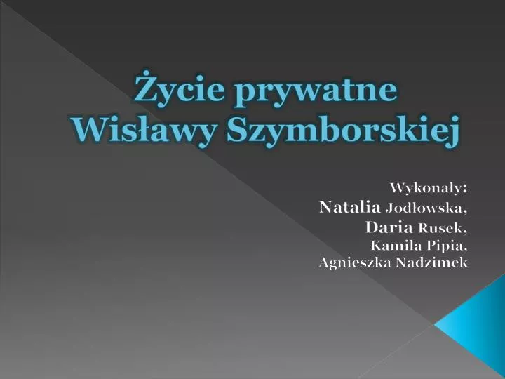 ycie prywatne wis awy szymborskiej