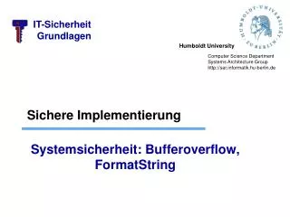 Sichere Implementierung