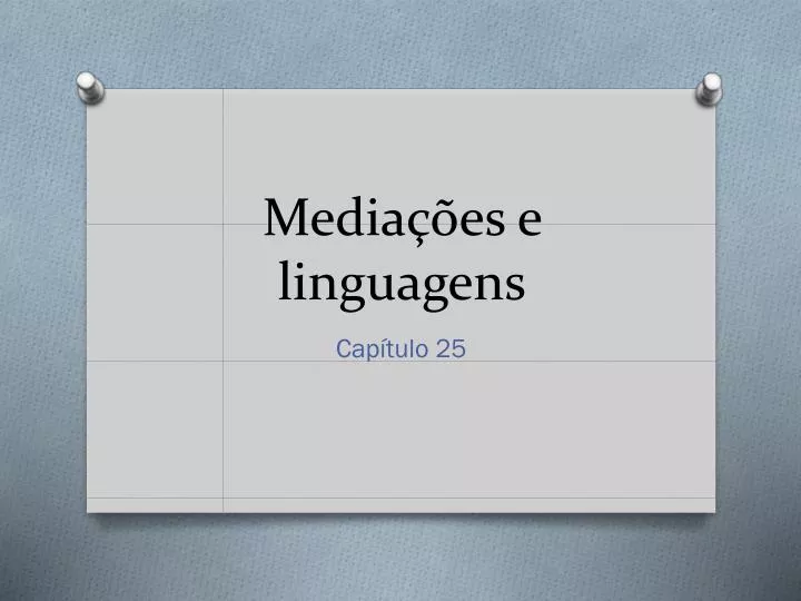 media es e linguagens