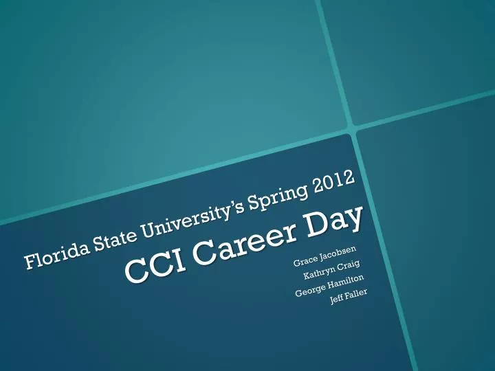 florida state university s spring 2012 cci career day