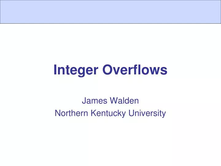 integer overflows