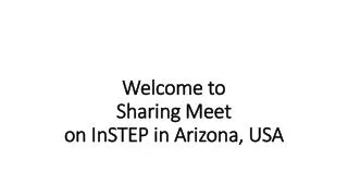 Welcome to Sharing Meet on InSTEP in Arizona, USA