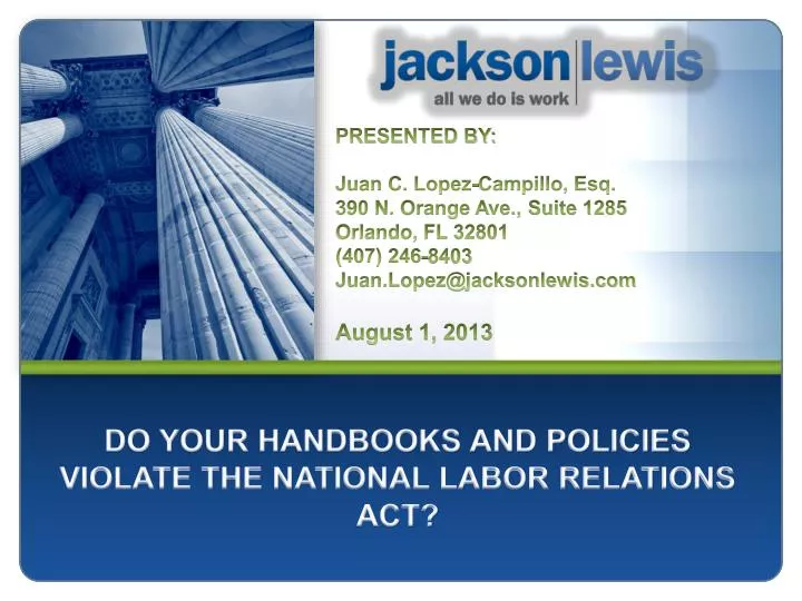 do your handbooks and policies violate the national labor relations act