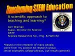 Transforming STEM Education - slide 1