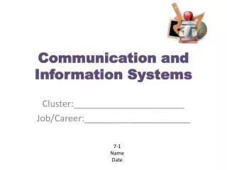 Communication and Information Systems