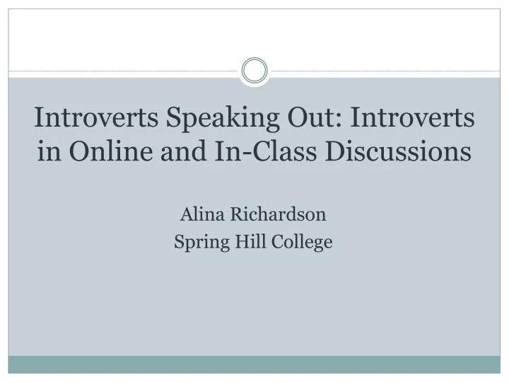 introverts speaking out introverts in online and in class discussions
