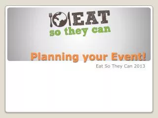 Planning your Event!