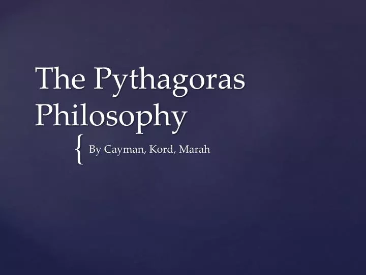 the pythagoras philosophy