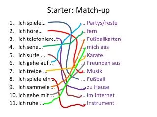 Starter: Match-up