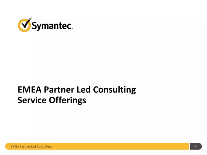 emea partner led consulting service offerings