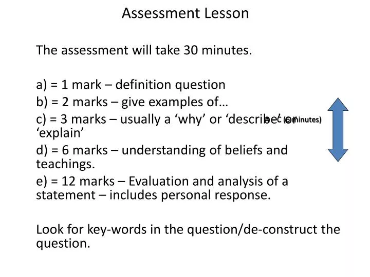 assessment lesson