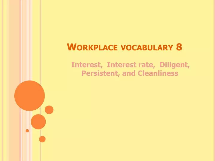workplace vocabulary 8