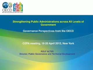 Strengthening Public Administrations across All Levels of Government