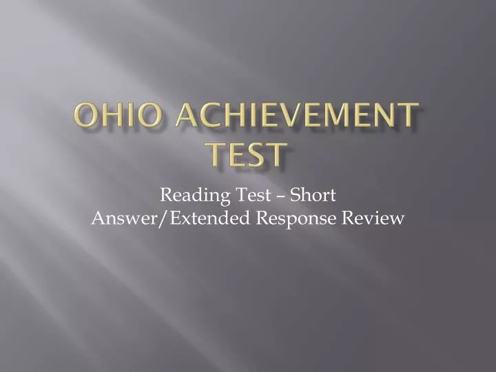 ohio achievement test