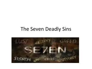 the seven deadly sins