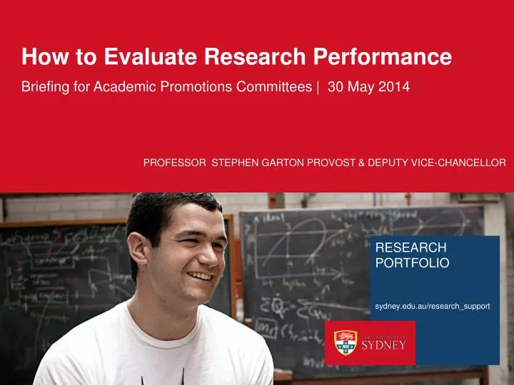 how to evaluate research performance