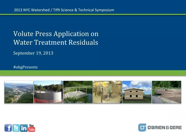 volute press application on water treatment residuals