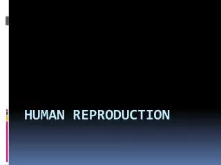 Human reproduction