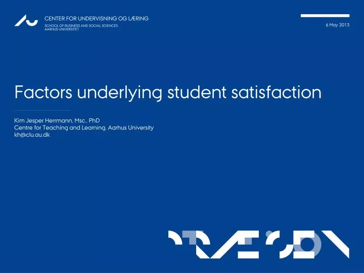 factors underlying student satisfaction