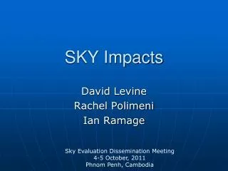 SKY Impacts