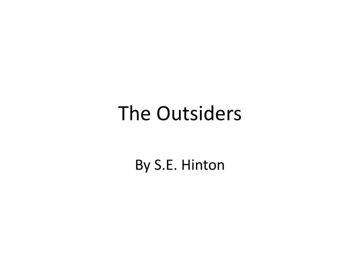 The Outsiders by S.E. Hinton: Ch. 3, Summary, Analysis & Quotes - Lesson