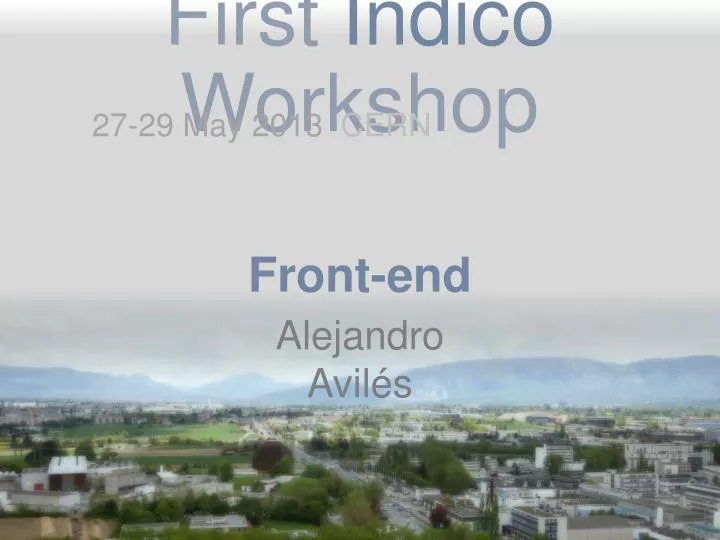 first indico workshop