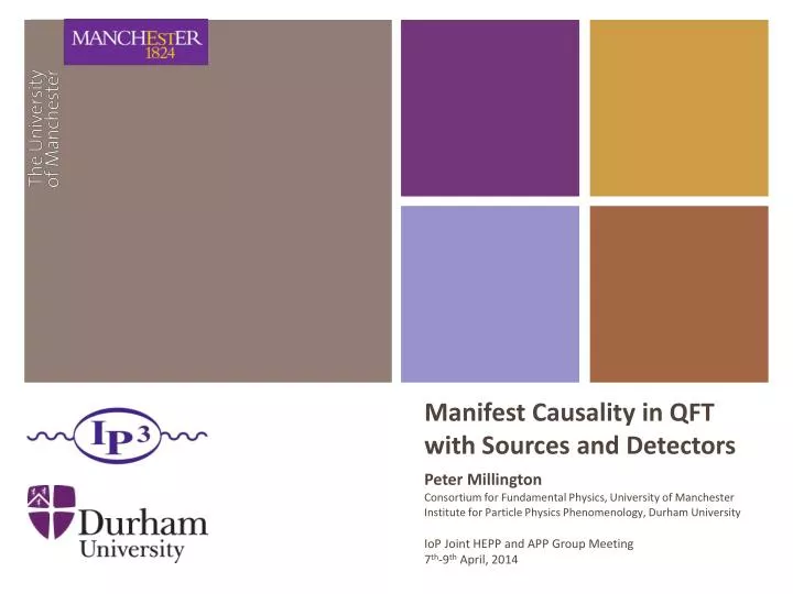 manifest causality in qft with sources and detectors