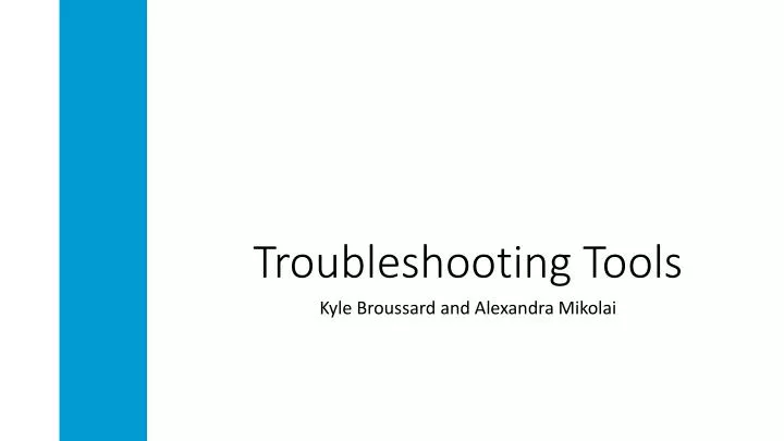 troubleshooting tools