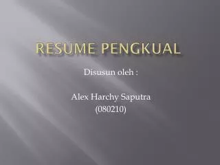 resume pengkual