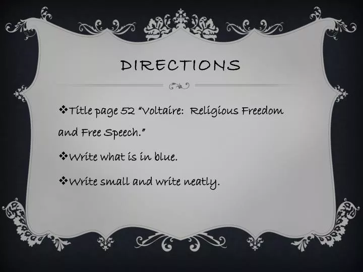 directions