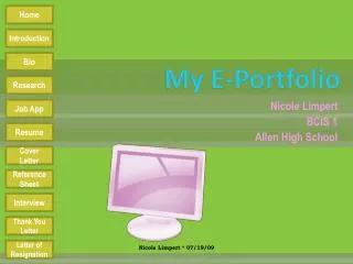 My E-Portfolio