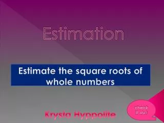 Estimation