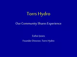 Torrs Hydro