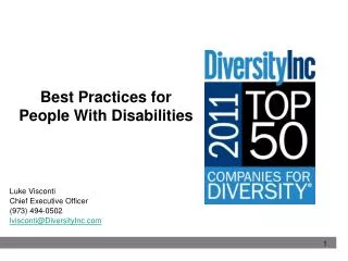 Best Practices for People With Disabilities