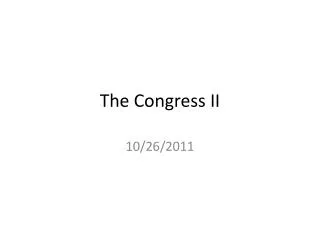 The Congress II