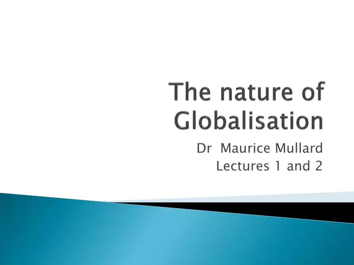 the nature of globalisation