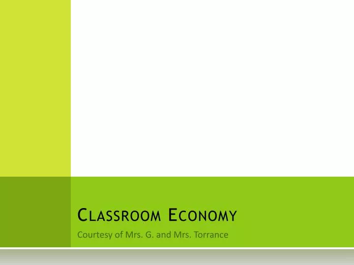 classroom economy